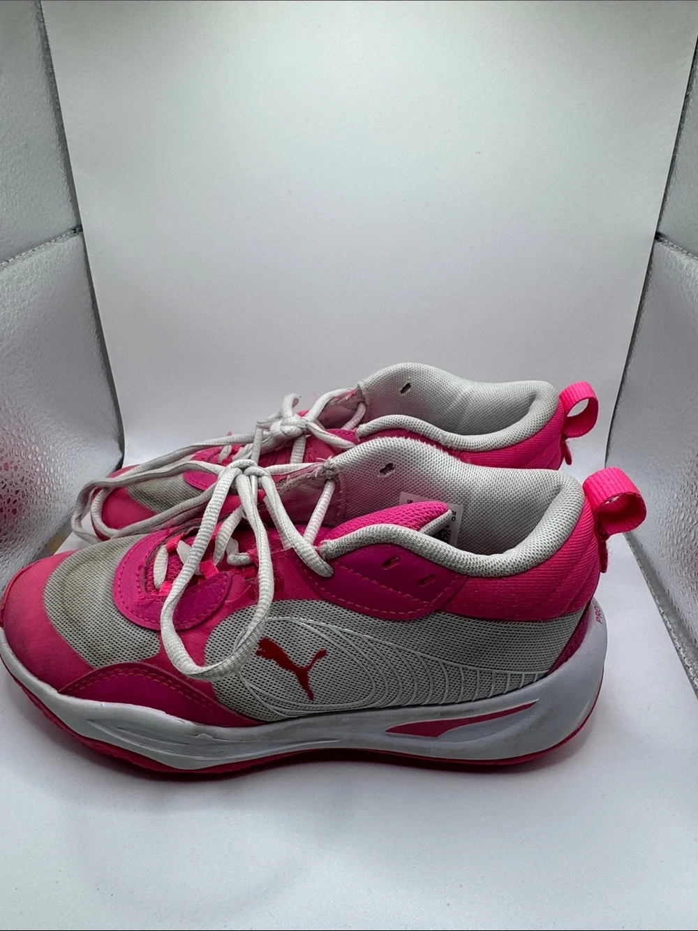 Puma Kids Pink and White Lightweight Sneakers